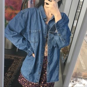 Boyfriend oversized denim shirt